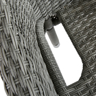 Cadeira Fibra Rattan Davos 88x57x59cm Cinza Naterial