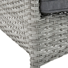 Cadeira Fibra Rattan Davos 88x57x59cm Cinza Naterial