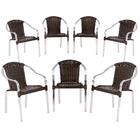 Cadeira Fibra Sintetica Em Aluminio De Sacada 7 Unid. Tabaco