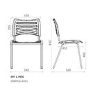 Cadeira Fit Com Assento E Encosto Em Polipropileno Preto Roal