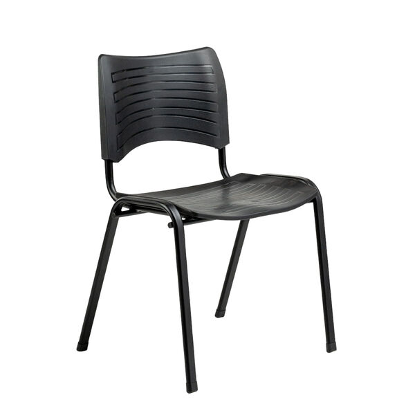 Cadeira Fit Com Assento E Encosto Em Polipropileno Preto Roal