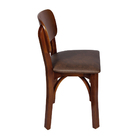 Cadeira Fixa Anatômica Imbuia Em Madeira Maciça Estofada Marr