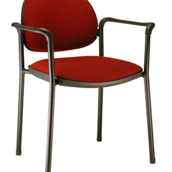 Cadeira Fixa Base Fixa  Linha King Vermelho