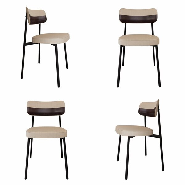 Cadeira Fixa Com 4 Pés 50 X 44,7 X 83,8 Cm Com 4 Unidades All