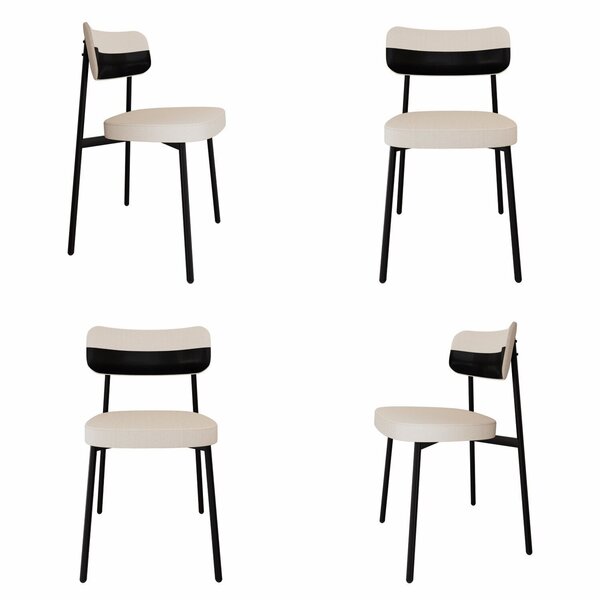 Cadeira Fixa Com 4 Pés 50 X 44,7 X 83,8 Cm Com 4 Unidades All