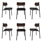 Cadeira Fixa Com 4 Pés 50 X 44,7 X 83,8 Cm Com 6 Unidades All