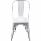Cadeira Fixa Design Tolix Metal Pelegrin Pel-1518 Branca
