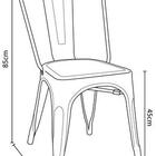 Cadeira Fixa Design Tolix Metal Pelegrin Pel-1518 Preta
