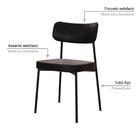 Cadeira Fixa Estofada Mynna Courino