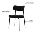 Cadeira Fixa Estofada Mynna Tecido