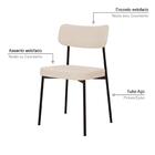 Cadeira Fixa Estofada Mynna Tecido
