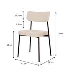 Cadeira Fixa Estofada Mynna Tecido