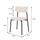 Cadeira Fixa Estofada Mynna Tecido