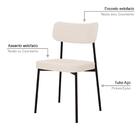 Cadeira Fixa Estofada Mynna Tecido