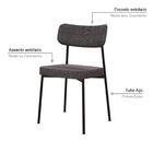 Cadeira Fixa Estofada Mynna Tecido