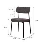 Cadeira Fixa Estofada Mynna Tecido