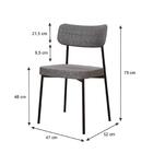 Cadeira Fixa Estofada Mynna Tecido