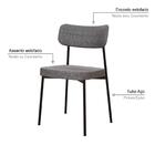 Cadeira Fixa Estofada Mynna Tecido