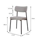 Cadeira Fixa Estofada Mynna Tecido