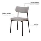 Cadeira Fixa Estofada Mynna Tecido