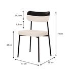 Cadeira Fixa Estofada Mynna Tecido Meclado