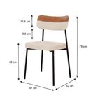 Cadeira Fixa Estofada Mynna Tecido Meclado