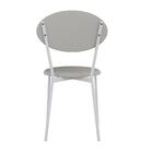 Cadeira Fixa Estofada Vintage Elipse. C/pés Brancos.