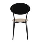 Cadeira Fixa Estofada Vintage Elipse Areia Light/preto/preto