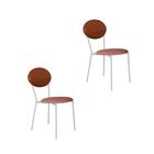 Cadeira Fixa Estofada Vintage Elipse C/02 Un. C/pés Brancos.