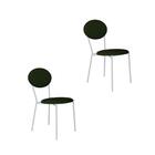 Cadeira Fixa Estofada Vintage Elipse C/02 Un. C/pés Brancos.