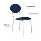 Cadeira Fixa Estofada Vintage Elipse C/02 Un. C/pés Brancos.