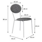 Cadeira Fixa Estofada Vintage Elipse C/02 Un. C/pés Brancos.