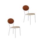 Cadeira Fixa Estofada Vintage Elipse C/02 Un. C/pés Brancos.