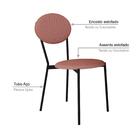 Cadeira Fixa Estofada Vintage Elipse C/04 Un.