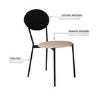 Cadeira Fixa Estofada Vintage Elipse C/04 Un.