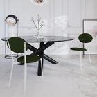 Cadeira Fixa Estofada Vintage Elipse C/04 Un. C/pés Brancos