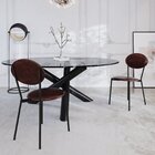 Cadeira Fixa Estofada Vintage Elipse Café/preto Fosco