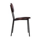 Cadeira Fixa Estofada Vintage Elipse Café/preto Fosco