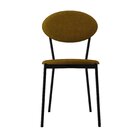 Cadeira Fixa Estofada Vintage Elipse Com 2 Unidades Mostarda/