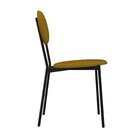 Cadeira Fixa Estofada Vintage Elipse Com 2 Unidades Mostarda/