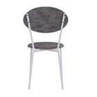 Cadeira Fixa Estofada Vintage Elipse Com 2 Unidades Prata /br