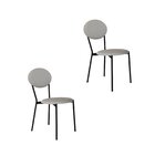 Cadeira Fixa Estofada Vintage Elipse Com 2 Unidades Saturno O