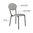 Cadeira Fixa Estofada Vintage Elipse Com 2 Unidades Saturno O