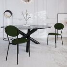 Cadeira Fixa Estofada Vintage Elipse Com 2 Unidades Verde Mus