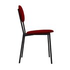 Cadeira Fixa Estofada Vintage Elipse Com 2 Unidades Vermelho