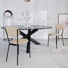 Cadeira Fixa Estofada Vintage Elipse Com 4 Unidades Areia Lig