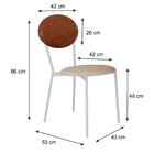 Cadeira Fixa Estofada Vintage Elipse Com 4 Unidades Areia Lig