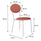 Cadeira Fixa Estofada Vintage Elipse Com 4 Unidades Marte Ter