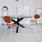 Cadeira Fixa Estofada Vintage Elipse Com 4 Unidades Rose/cara