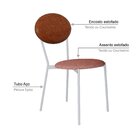 Cadeira Fixa Estofada Vintage Elipse Com 4 Unidades Rose/cara